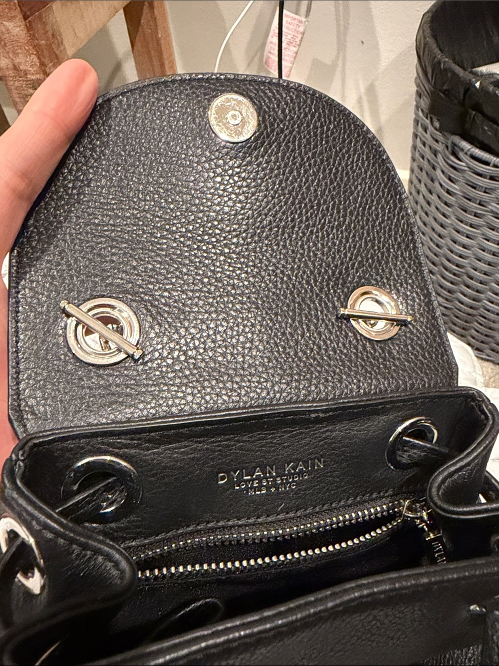 Dylan Kain Leather Chain-Strap Mini Backpack Shoulder Bag - Picture 5 of 6